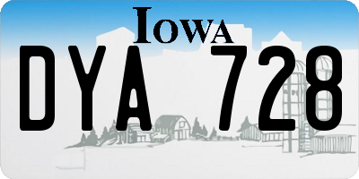 IA license plate DYA728