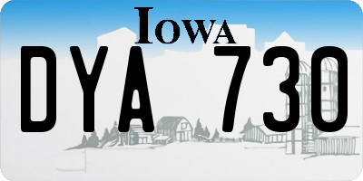IA license plate DYA730