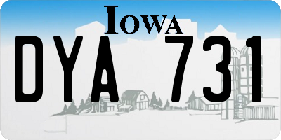 IA license plate DYA731