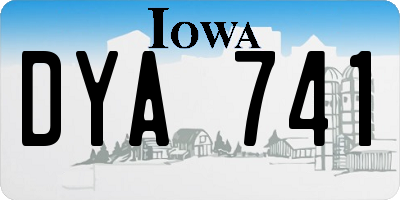 IA license plate DYA741