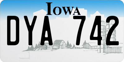 IA license plate DYA742