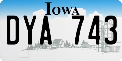 IA license plate DYA743