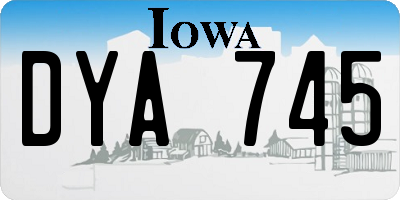 IA license plate DYA745