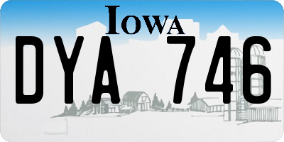 IA license plate DYA746