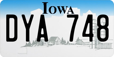 IA license plate DYA748