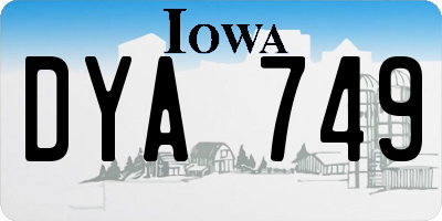 IA license plate DYA749