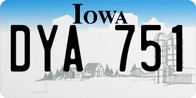 IA license plate DYA751