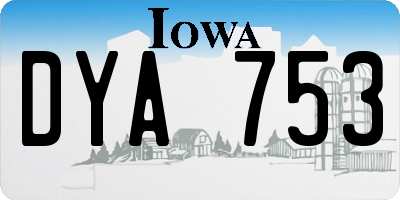 IA license plate DYA753