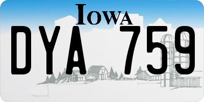 IA license plate DYA759