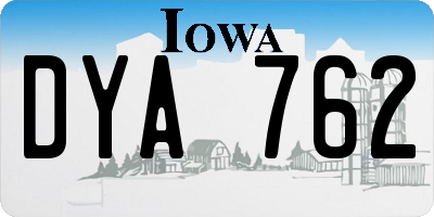 IA license plate DYA762