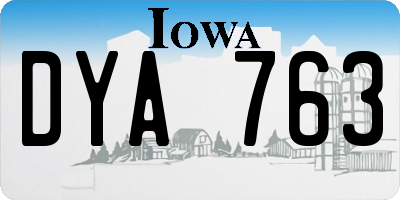 IA license plate DYA763
