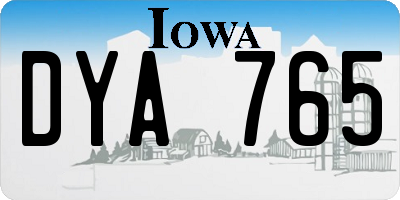 IA license plate DYA765