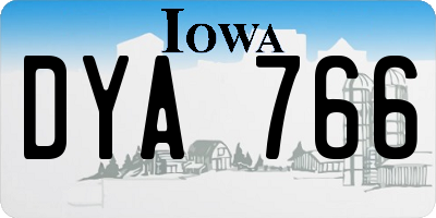 IA license plate DYA766