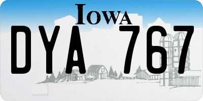 IA license plate DYA767