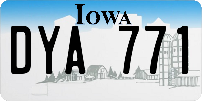 IA license plate DYA771