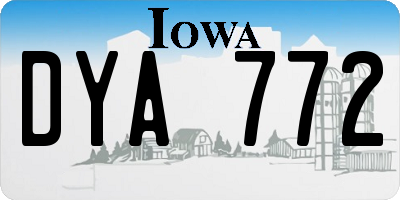 IA license plate DYA772