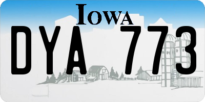 IA license plate DYA773