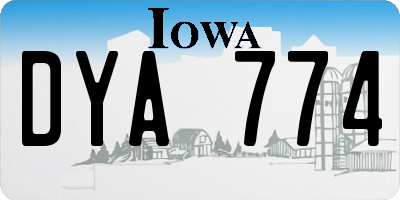 IA license plate DYA774