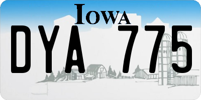 IA license plate DYA775