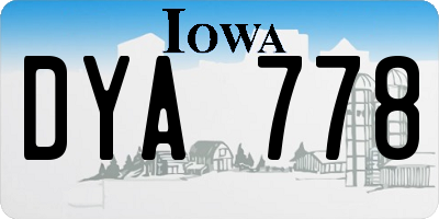 IA license plate DYA778