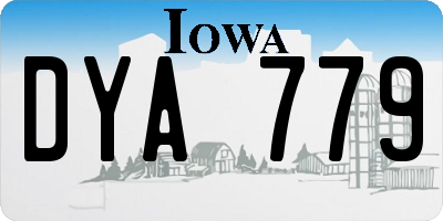 IA license plate DYA779