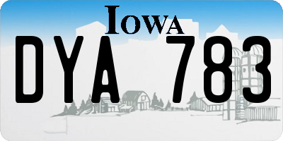 IA license plate DYA783