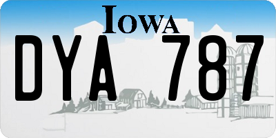 IA license plate DYA787