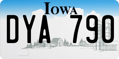 IA license plate DYA790