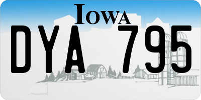 IA license plate DYA795