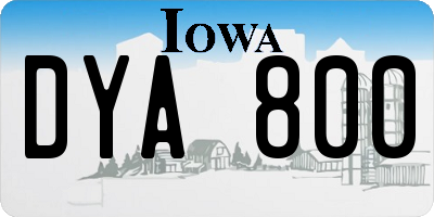 IA license plate DYA800