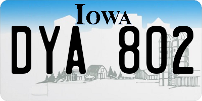 IA license plate DYA802
