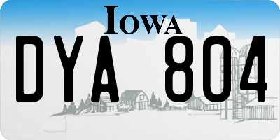 IA license plate DYA804