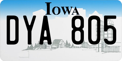 IA license plate DYA805