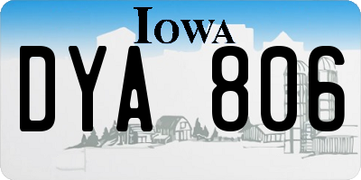 IA license plate DYA806