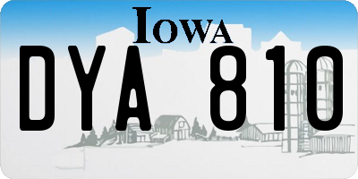 IA license plate DYA810