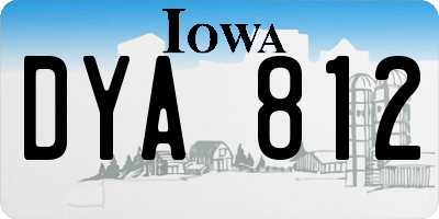 IA license plate DYA812