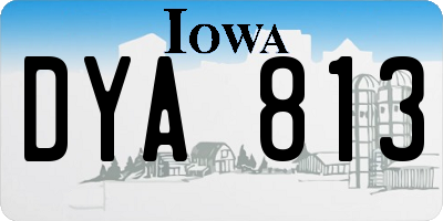 IA license plate DYA813