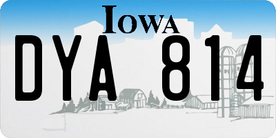 IA license plate DYA814