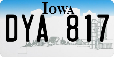 IA license plate DYA817