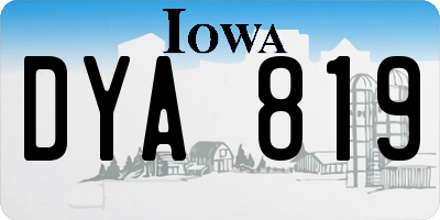 IA license plate DYA819