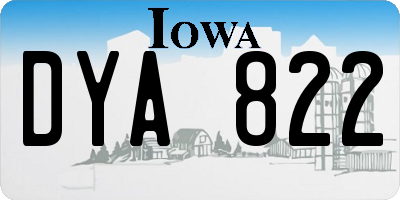 IA license plate DYA822