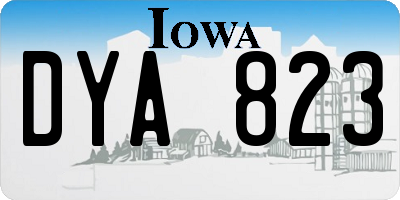 IA license plate DYA823