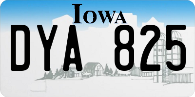 IA license plate DYA825