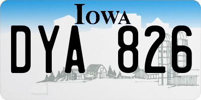 IA license plate DYA826
