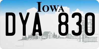 IA license plate DYA830
