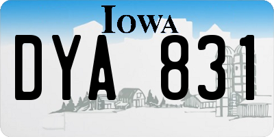 IA license plate DYA831