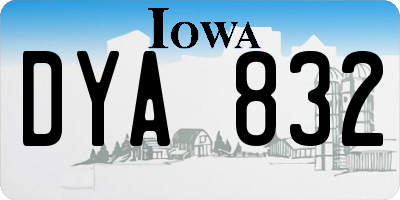 IA license plate DYA832