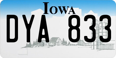 IA license plate DYA833