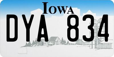 IA license plate DYA834