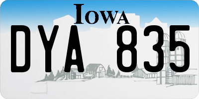 IA license plate DYA835
